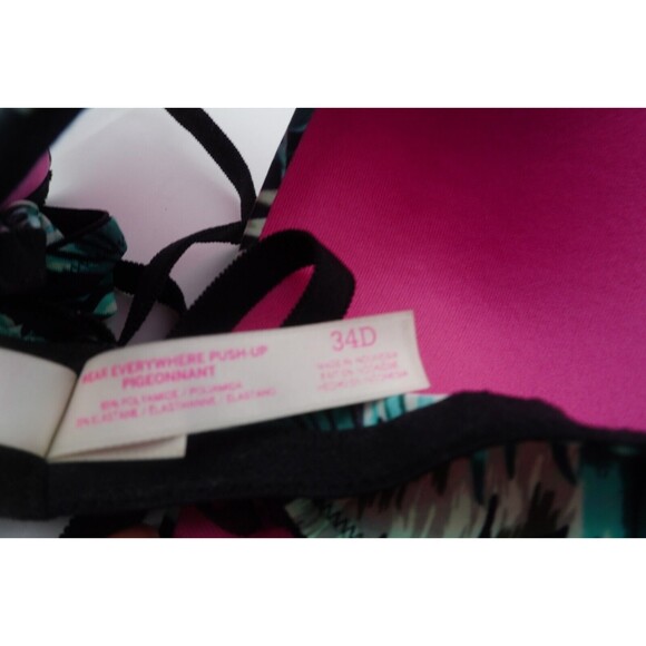 Victoria Secret Pink Brand Tropical Print Palm Leaf Design Padded Bra Size 34D - Picture 8 of 8